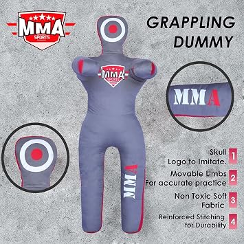 MMA Sports Brazilian JIU Jitsu Grappling Submission Throwing Dummy Punching Heavy Bag Kick Boxing Dummies UNFILLED