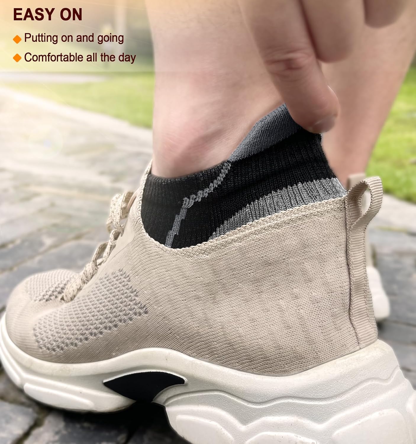 BULLIANT Women Ankle Socks, Active Low-Cut Sock Cushioned Footbed Arch Support for Running Walking Sneakers - Image 2