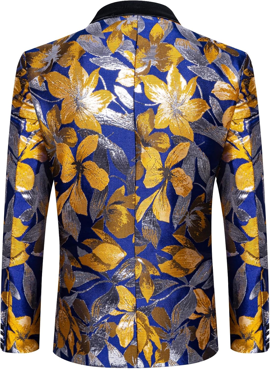 DiBanGu Mens Blazer One Button Shawl Lapel Tuxedo Sport Coat Casual Dress Suit Jacket for Men Wedding Party Prom - Image 4