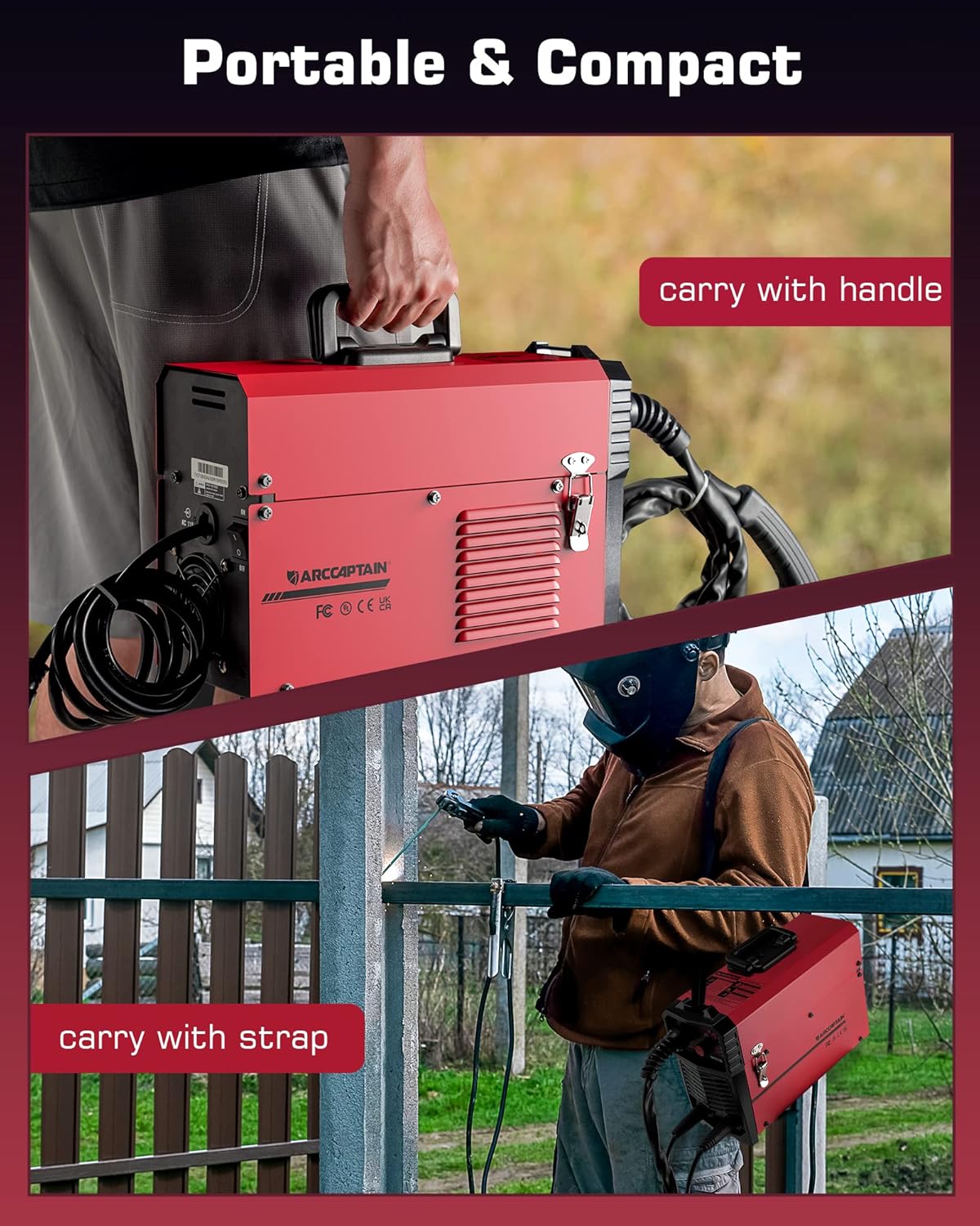 ARCCAPTAIN 6in1 MIG Welder, 200A Aluminum Multi Process Welding