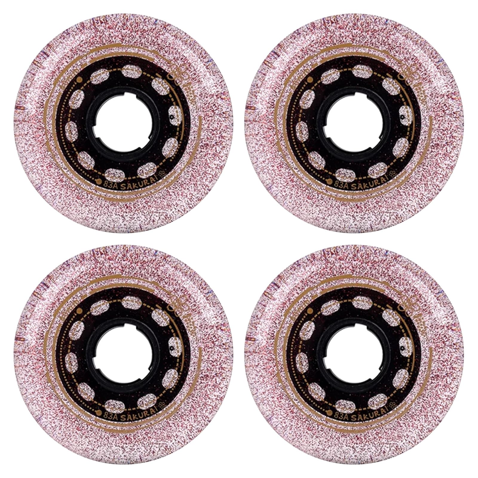 Remplacement des Roues Patins, lot 4 Roues Patins à Roues alignées 72 mm/76 mm/80 mm 83A, Roues Patins à roulettes d'intérieur/extérieur, Roues Patinage à roulettes, Roues d'entraînement