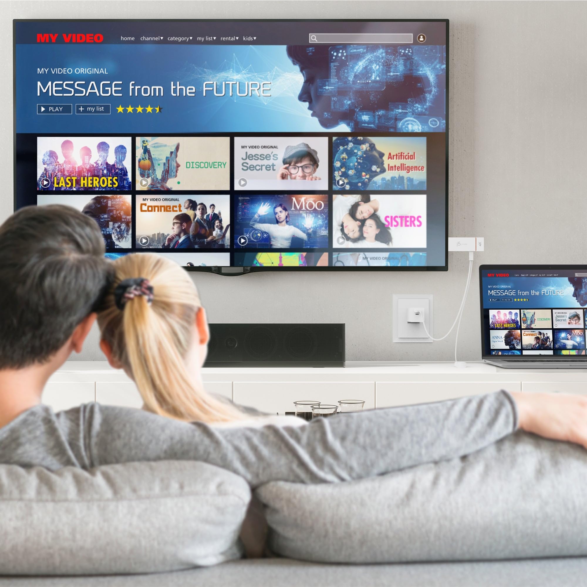 j5create JVAW76-N Étendeurs sans Fils ScreenCast 4K HDMI™