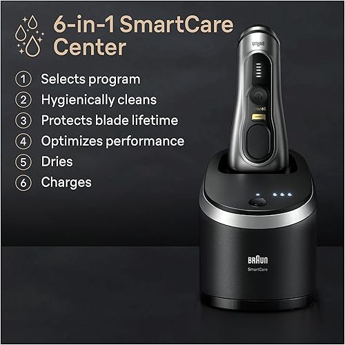 Miniatura 5 de Braun Maquinilla de afeitar eléctrica Series 9 PRO+ para hombres, 5 elementos de afeitado Pro y cabezal ProComfort para preparación de afeitado para