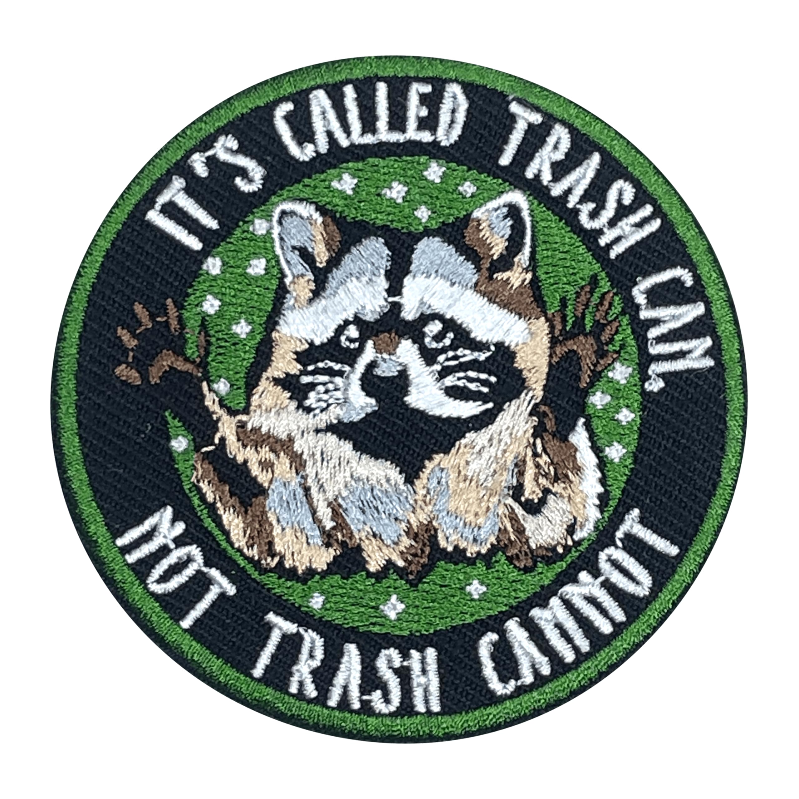 It's Called Trash Can Patch - 3 Inches Iron On/Sew On Embroidered Applique Patch, Embroidery Patches for Clothes Backpacks Hats, Embroidered Patch, Funny Racoon Patches DIY Accessories