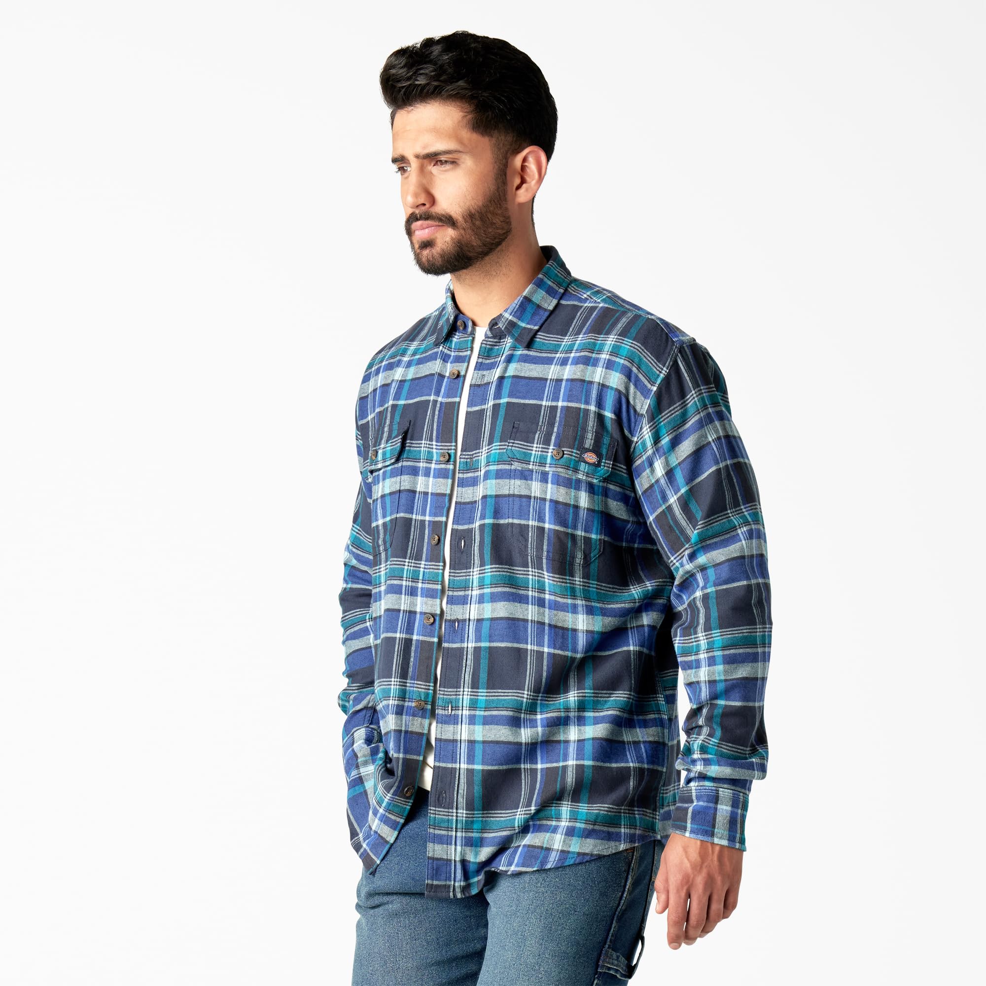 Dickies Mens L/S Flex Flannel Shirt Camicia da Uomo in Flanella Flex L/S Uomo