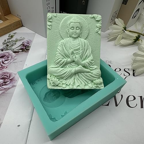 Vista 43 de Maitreya Buddha Design - Molde de vela de silicona perfumado, molde de cera de jabón perfumado, molde de silicona 3D para aroma, yeso, resina