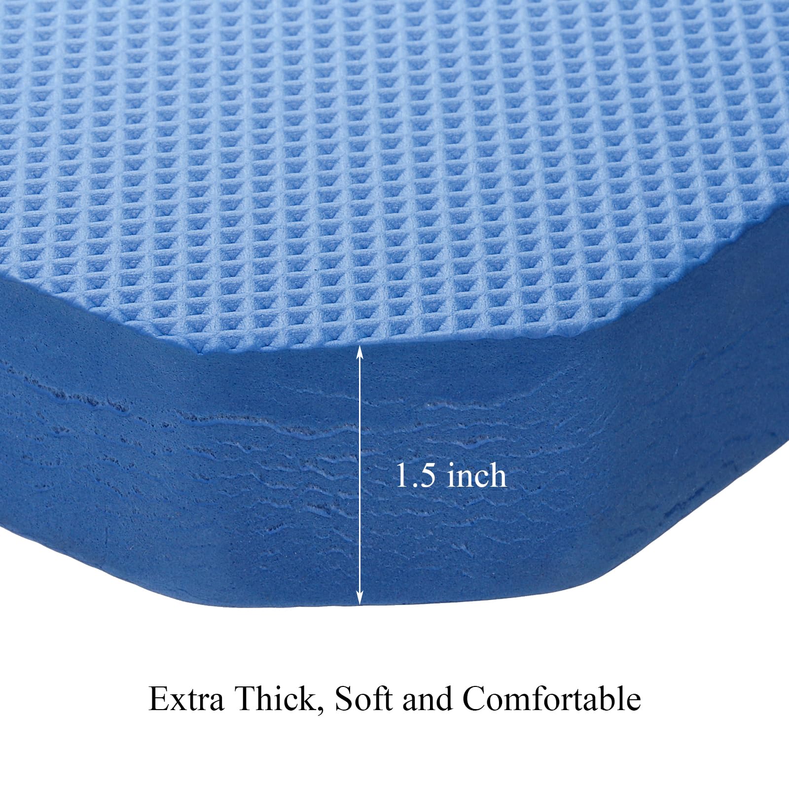 Hacaroa, Set mit 3 Extra-dicken Knieschonern, hochdichter Schaumstoff Garten-Knieschoner, bequeme Knieschoner für Arbeit, Yoga, Sport, Babybaden, leicht, wasserabweisend, blau