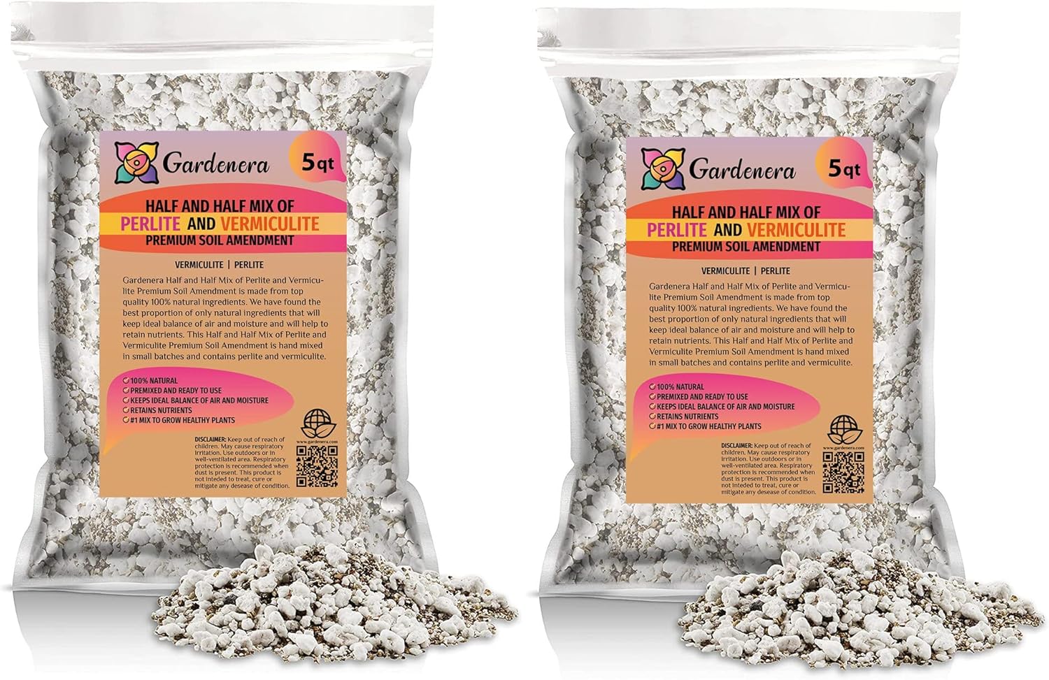 Achieve Ultimate Moisture Balance with Gardenera Perlite Vermiculite Blend - Perfect for Propagation and Moisture Control - 3 Quart