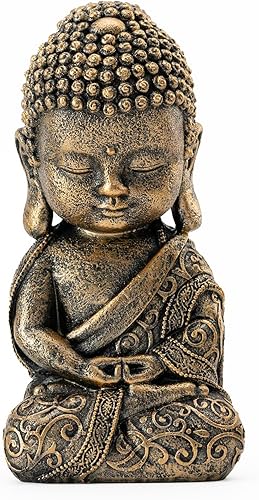 Estatua de Buda para bebé, estatua de Buda de meditación de resina de 8 pulgadas, decoración espiritual de habitación, regalos zen, estatua de Buda