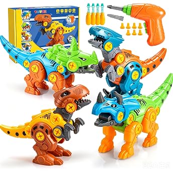 Toyzey Dinosaur Toy from 3-9 Years Drill Children's Toy Boys and Girls - Dino Figures and Games