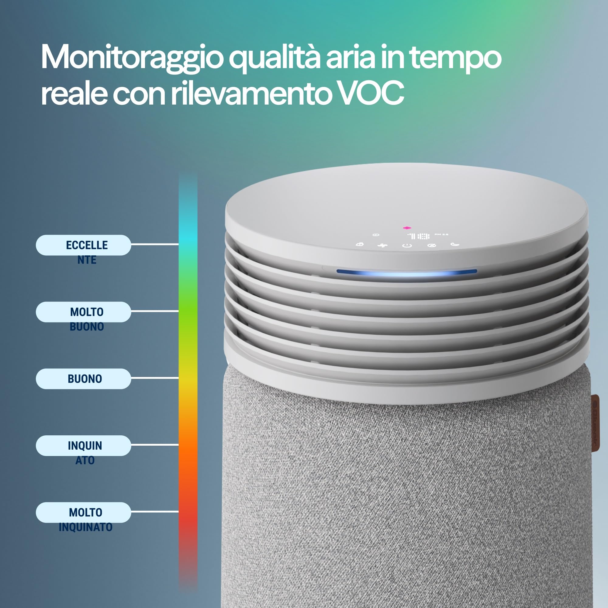 Purificatore d’aria BLUEAIR Blue Signature Medium – Purificazione intelligente ultra‑silenziosa per ambienti spaziosi fino a 86 m²