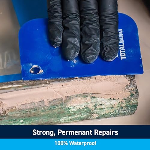 Miniatura 5 de TotalBoat -512885 Fixwood  Masilla epoxi de grado marino  Relleno de pasta inoxidable para reparación o reemplazo de madera dañada (kit de 2 cuartos)