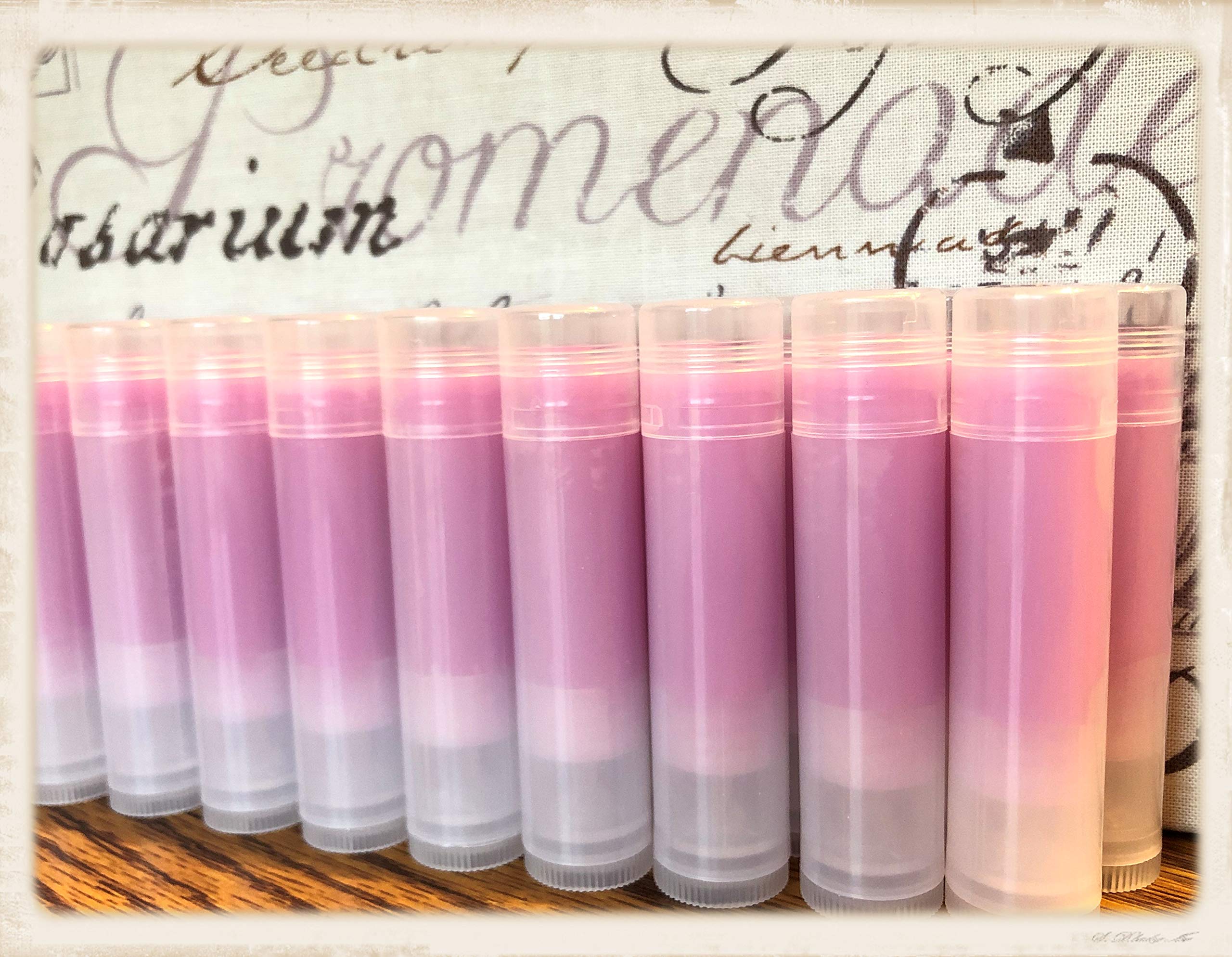 20 Lavender Flavored Purple Lip Balms in Clear Tubes Wholesale Bulk