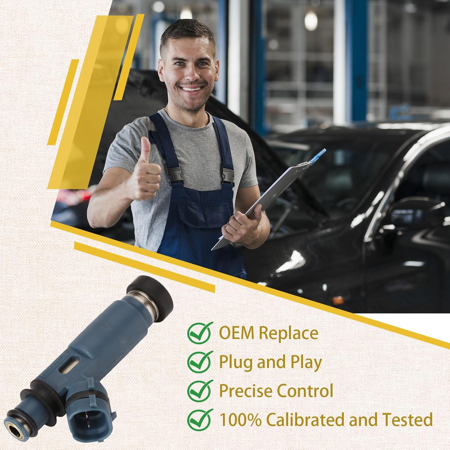 23250-50040 2UZ 4.7L Fuel Injectors,Compatible with/Toyota 4.7 Tundra Sequoia Land Cruiser 1998-2004,Compatible with/Lexus LX470 GX470 2003-2005 |4 Holes| |Set of 8|