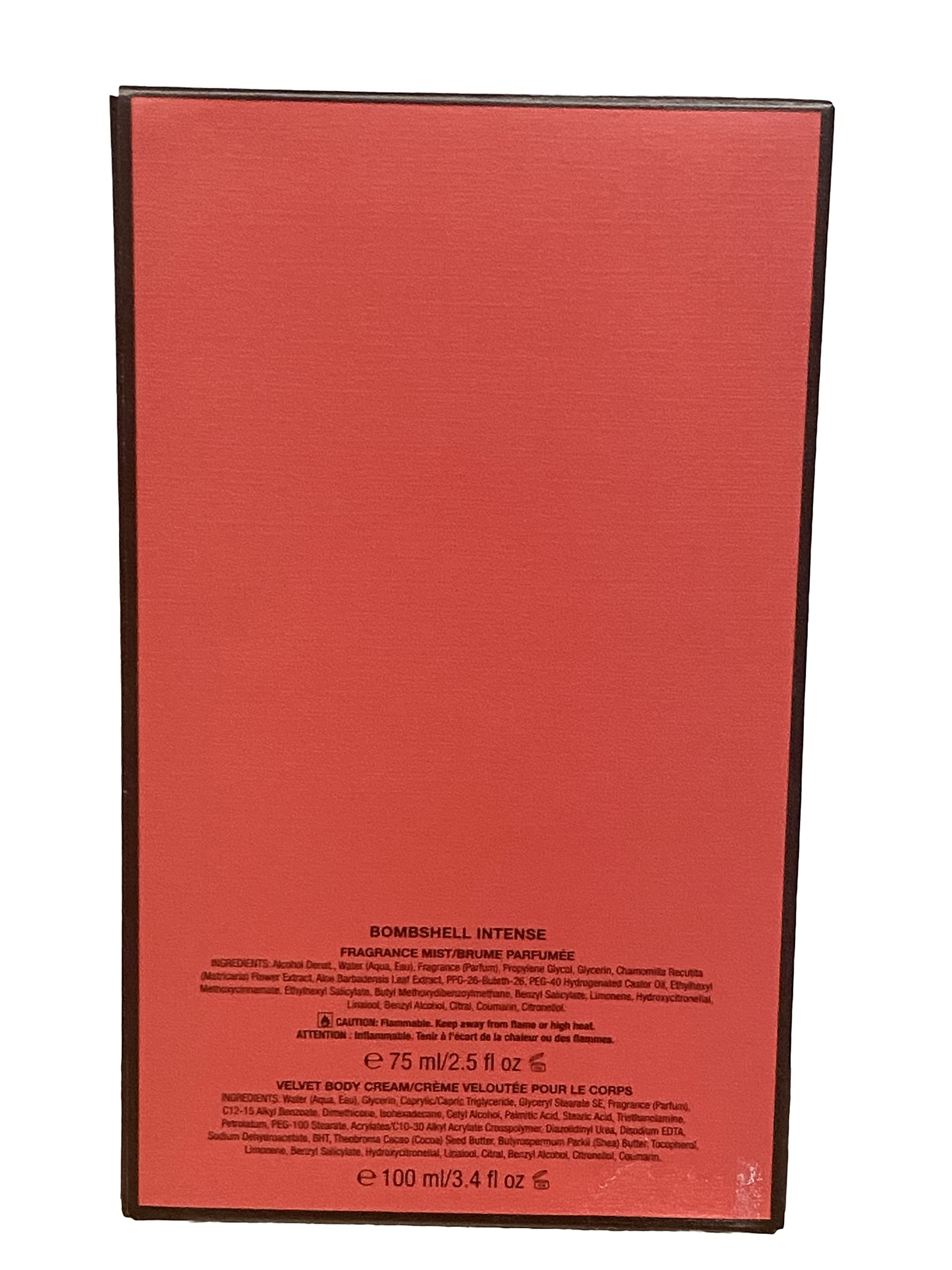 Victoria's Secret Gift Set Bombshell Intense 2 Piece Mist & Velvet Body Cream