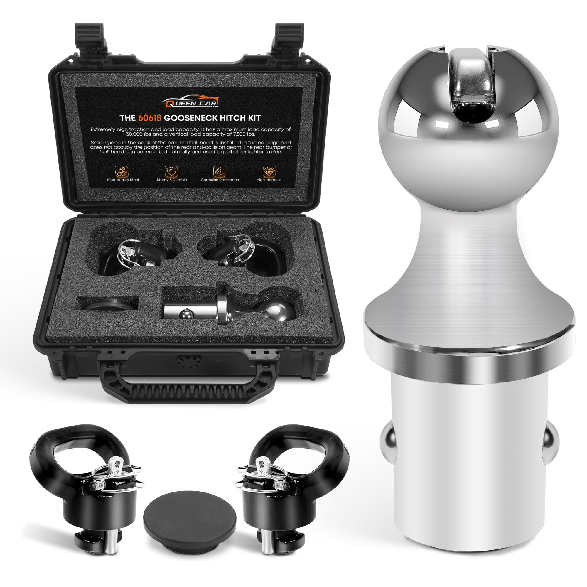 60618 Gooseneck Hitch Ball Kit for Ram 2500 3500 2013-2026 30000 lbs 2-5/16