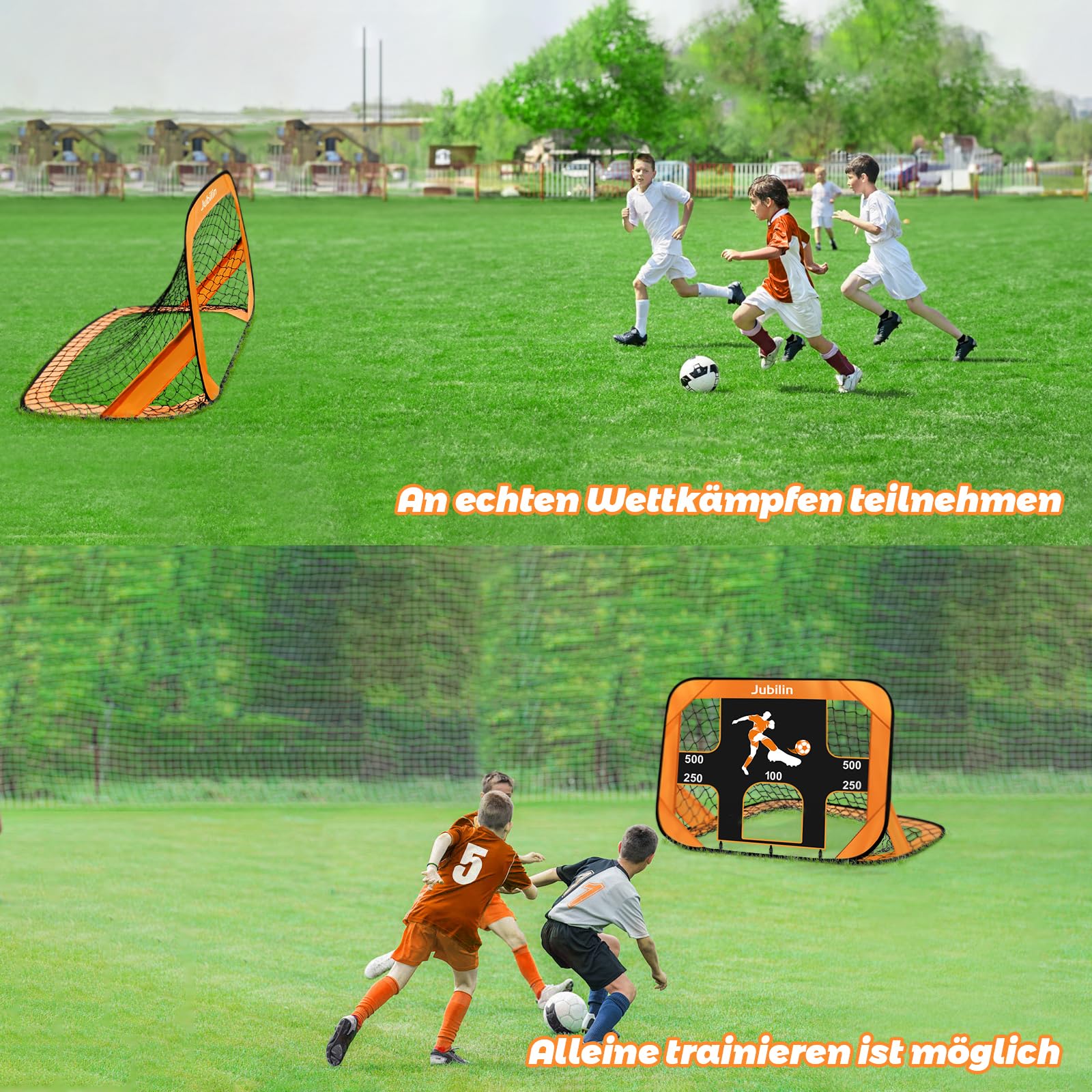 Fussballtor Sets,4 Modi Pop Up Fußballtor Kinder