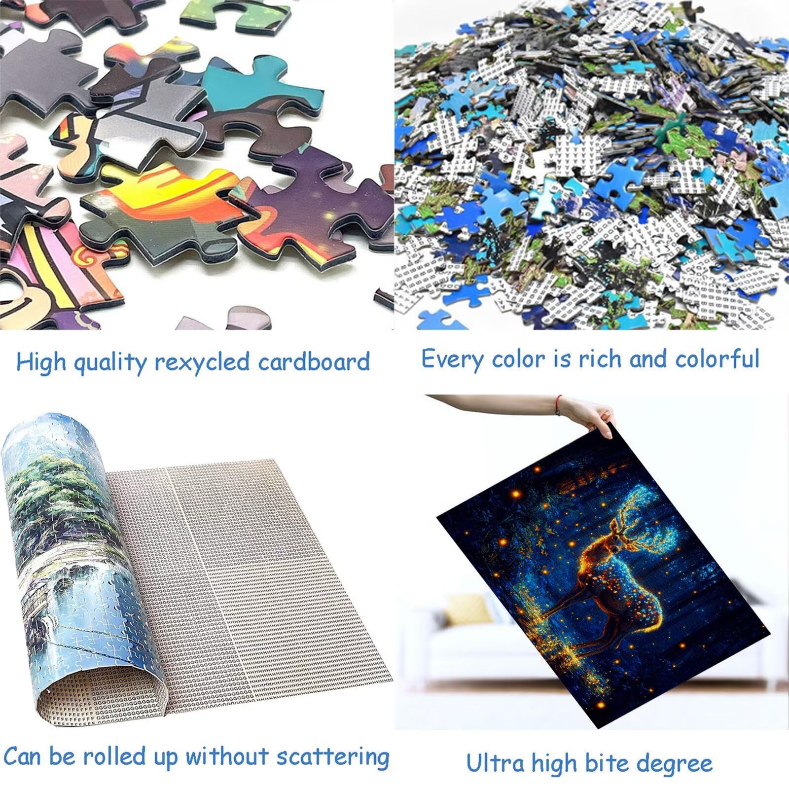 Puzzle 3000 elementów leśnych puzzle dla dorosłych jeleń 122 x 81 cm Unikalne rzemiosło klasyczne 3D Drewniane układanki do rodzinnych gier aktywnych, układanka do samodzielnego wykonania nawet do