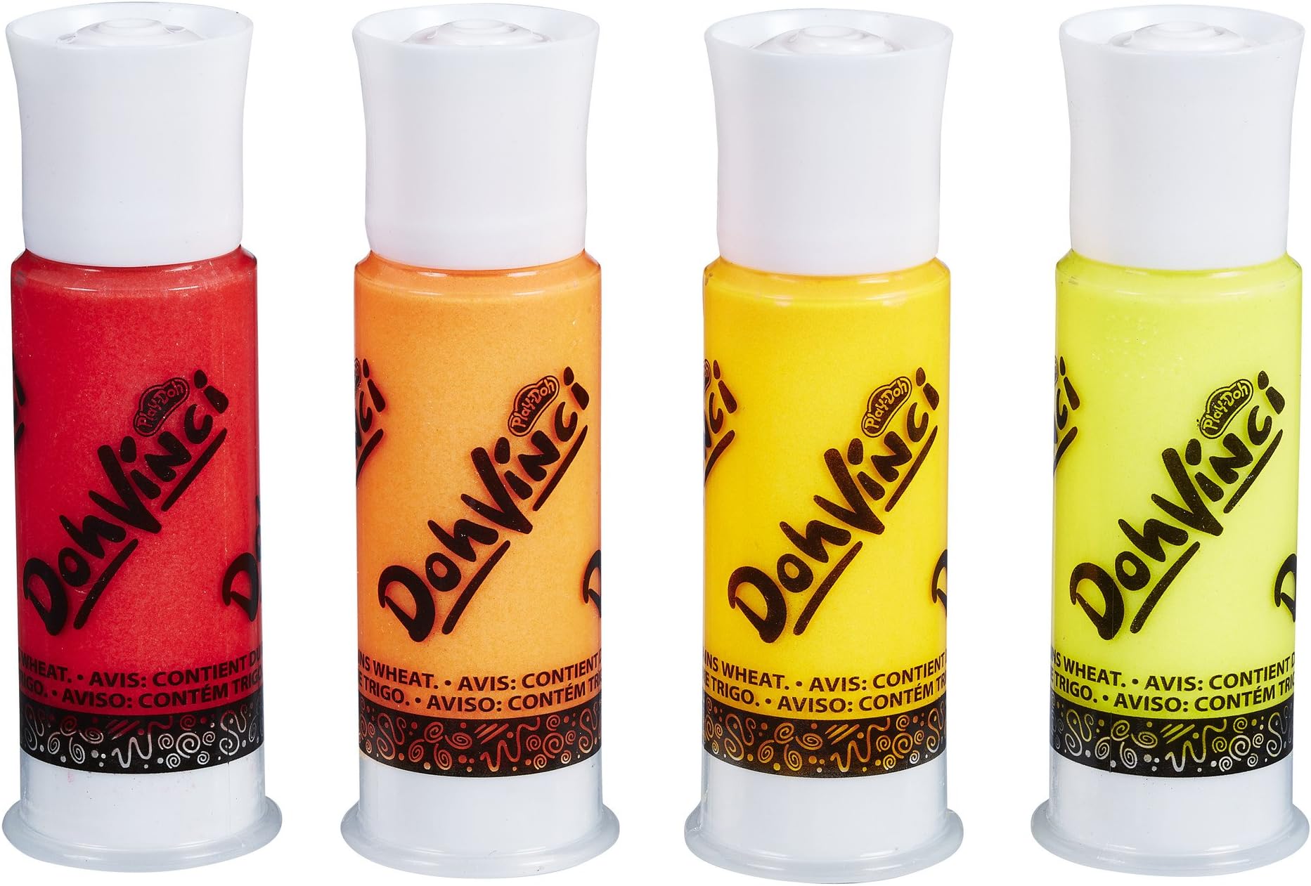 PLAY-DOH DohVinci 4-Pack Drawing Compound - Red, Orange, Yellow (E0449AS0)