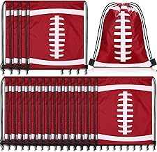 Shappy 20 Pieces Large Football Drawstring Bag Bulk Sport Backpack Football Goodie Favors for Team Gift Bags Supplies for Birthday Party, 13 x 17 Inch
