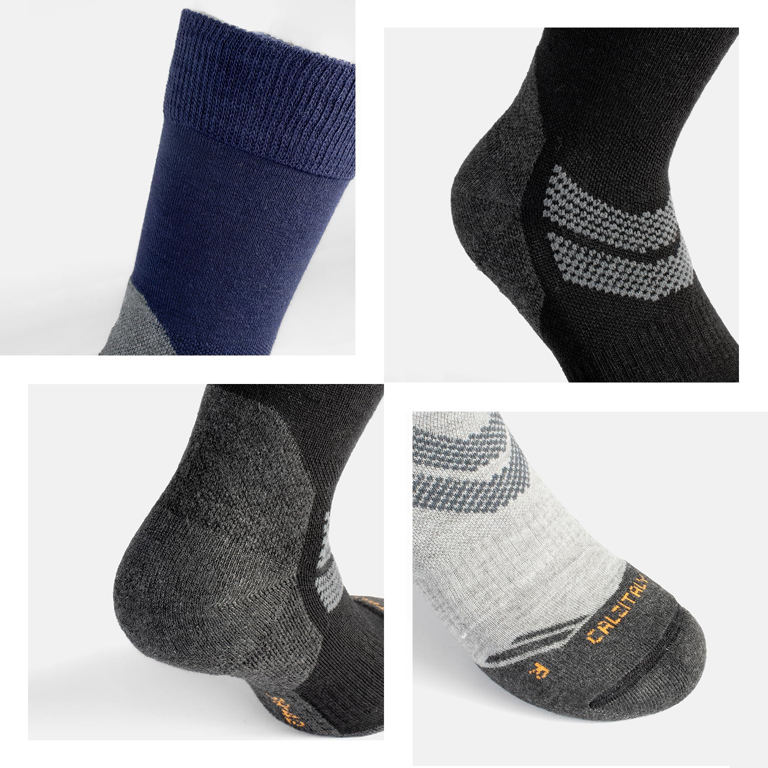 CALZITALY PACK 1 2 3 PAIRES Chaussettes de Trekking en Laine Mérinos, Chaussettes Anti-Ampoules, Chaussettes de Ski, Chaussettes de Randonnée | Made in Italy