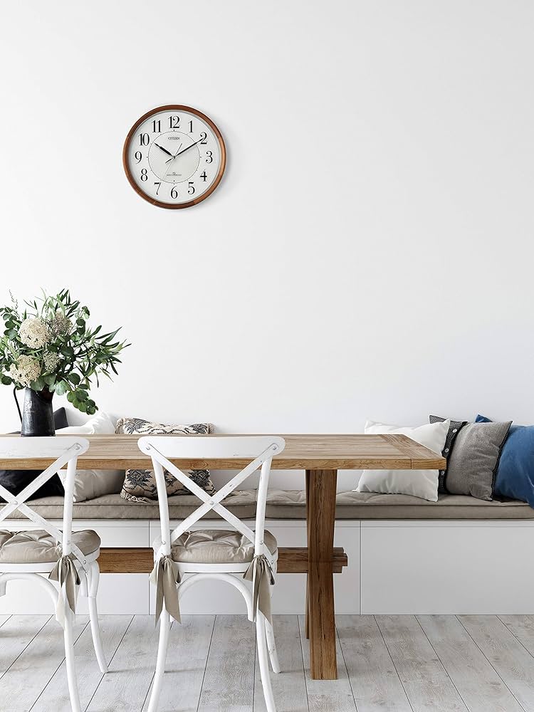 Amazon.co.jp: リズム(RHYTHM) シチズン 掛け時計 広範囲受信 電波時計