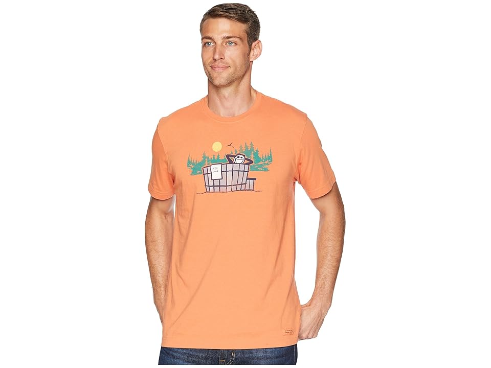 

Life is Good Outdoor Hottub Crusher Tee (Sandy Orange) Men's T Shirt
