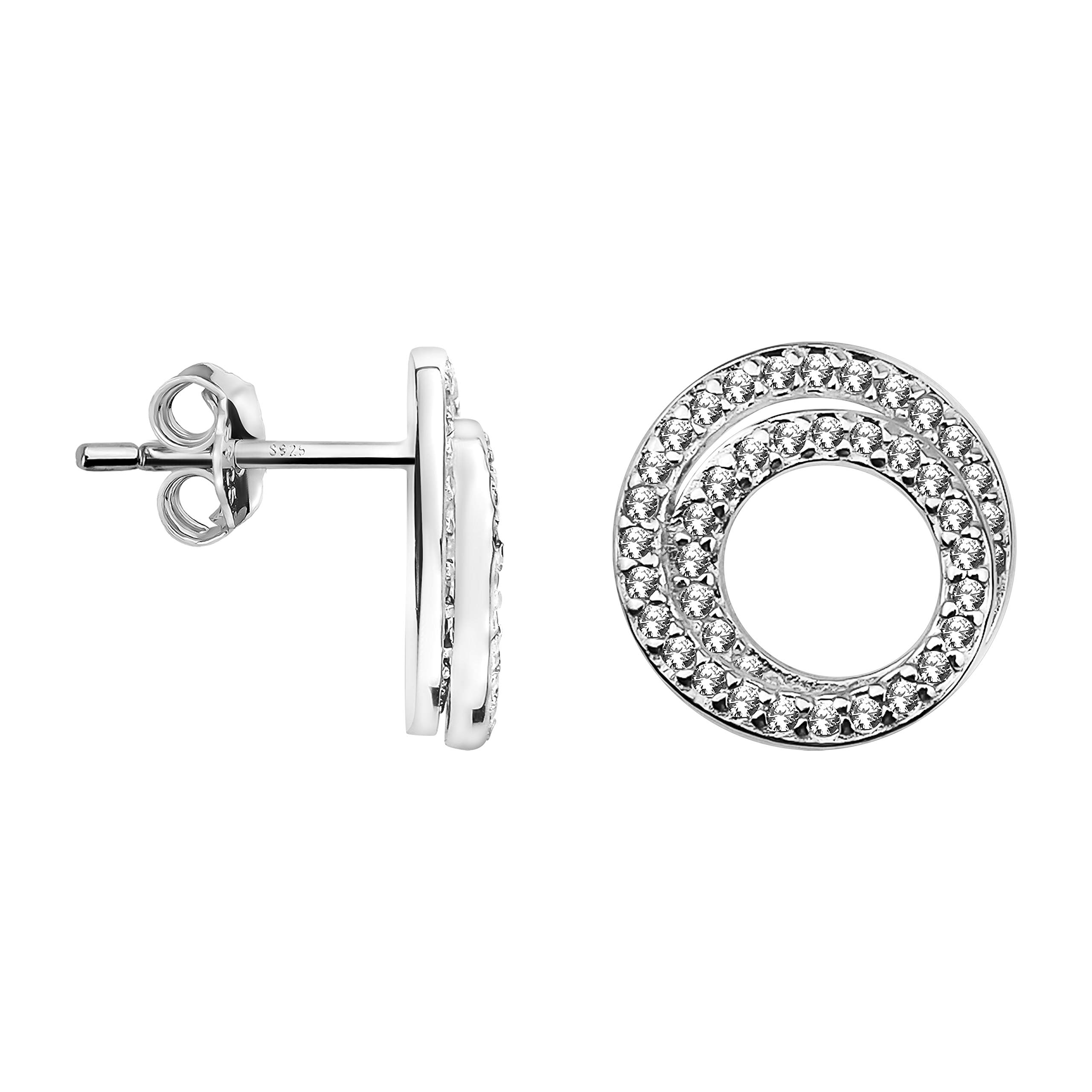 20812 Women's 925 Sterling Silver Earrings with Cubic Zirconia Stone
