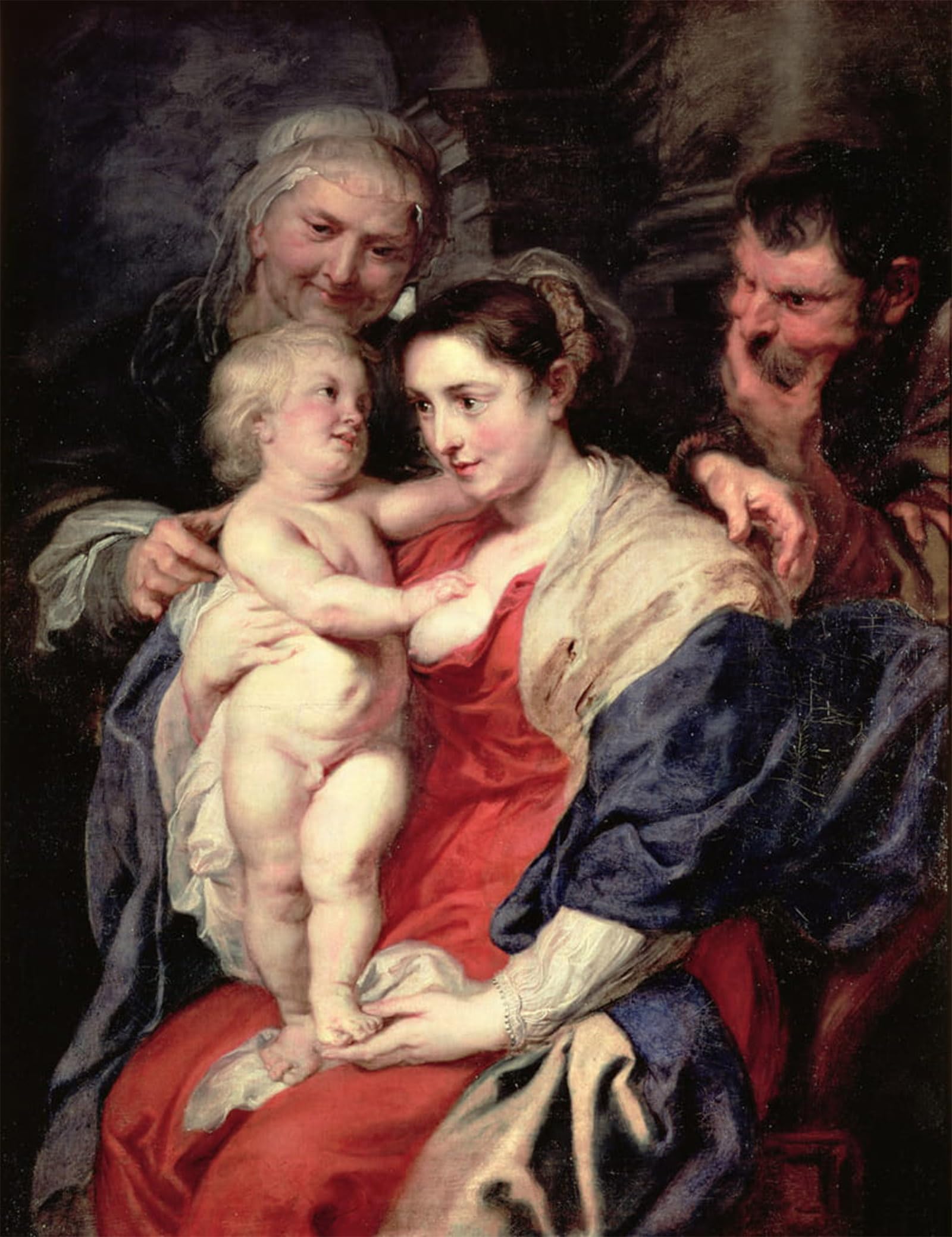 POSTERIIk Famous Print Pop Art Wall Art Graffiti the Holy Family with St Anne by Peter Paul Rubens Art Prints for Home Decor 60x90cm