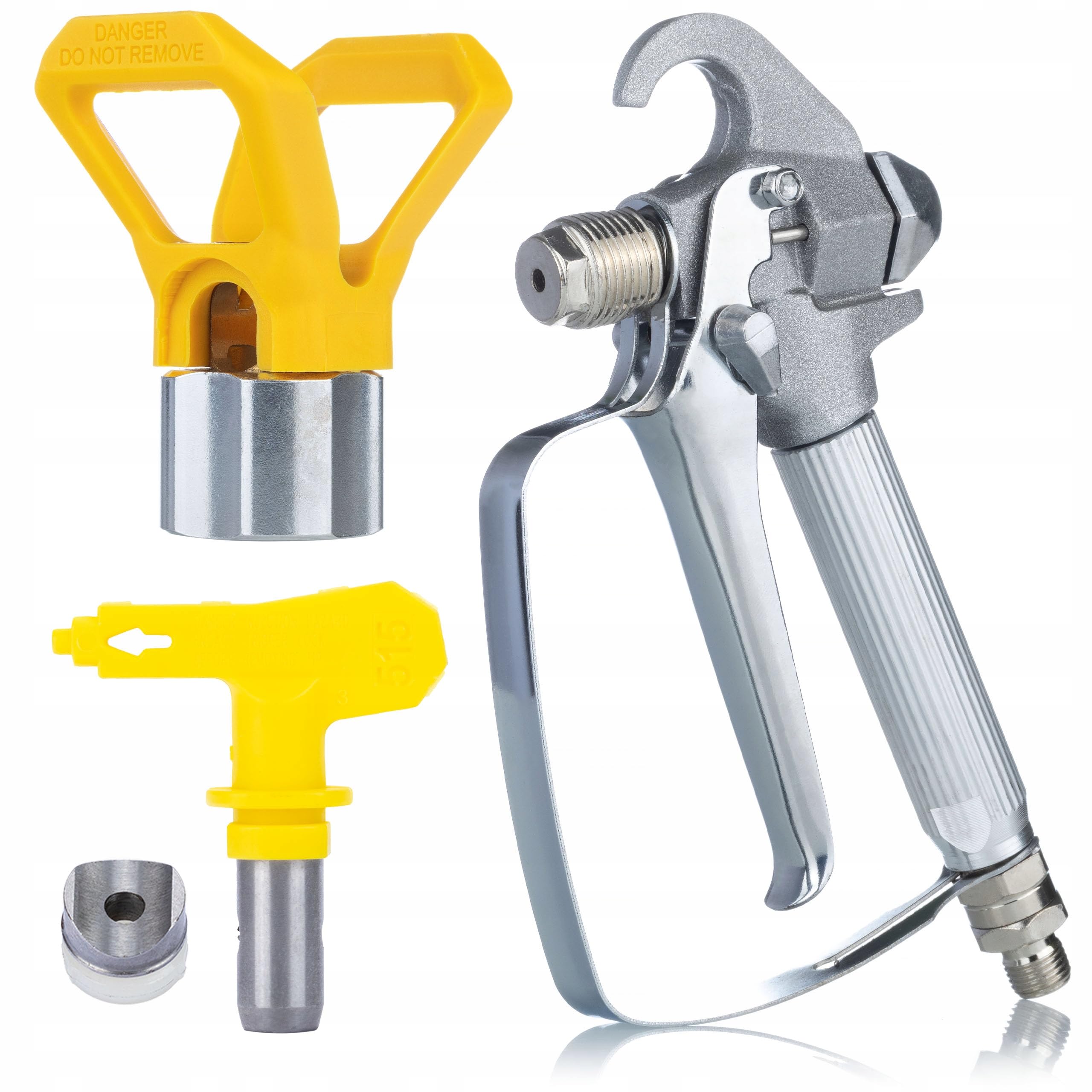 Rosfix Zestaw EcoFlow 1200 – Airless rozpylacz farby 1200 W, 1,7 l/min | dysza 513, 515, filtr 30/60/100 µm, lanca 30 cm | do emulsji, lakieru, bejcy | akcesoria do lakierowania