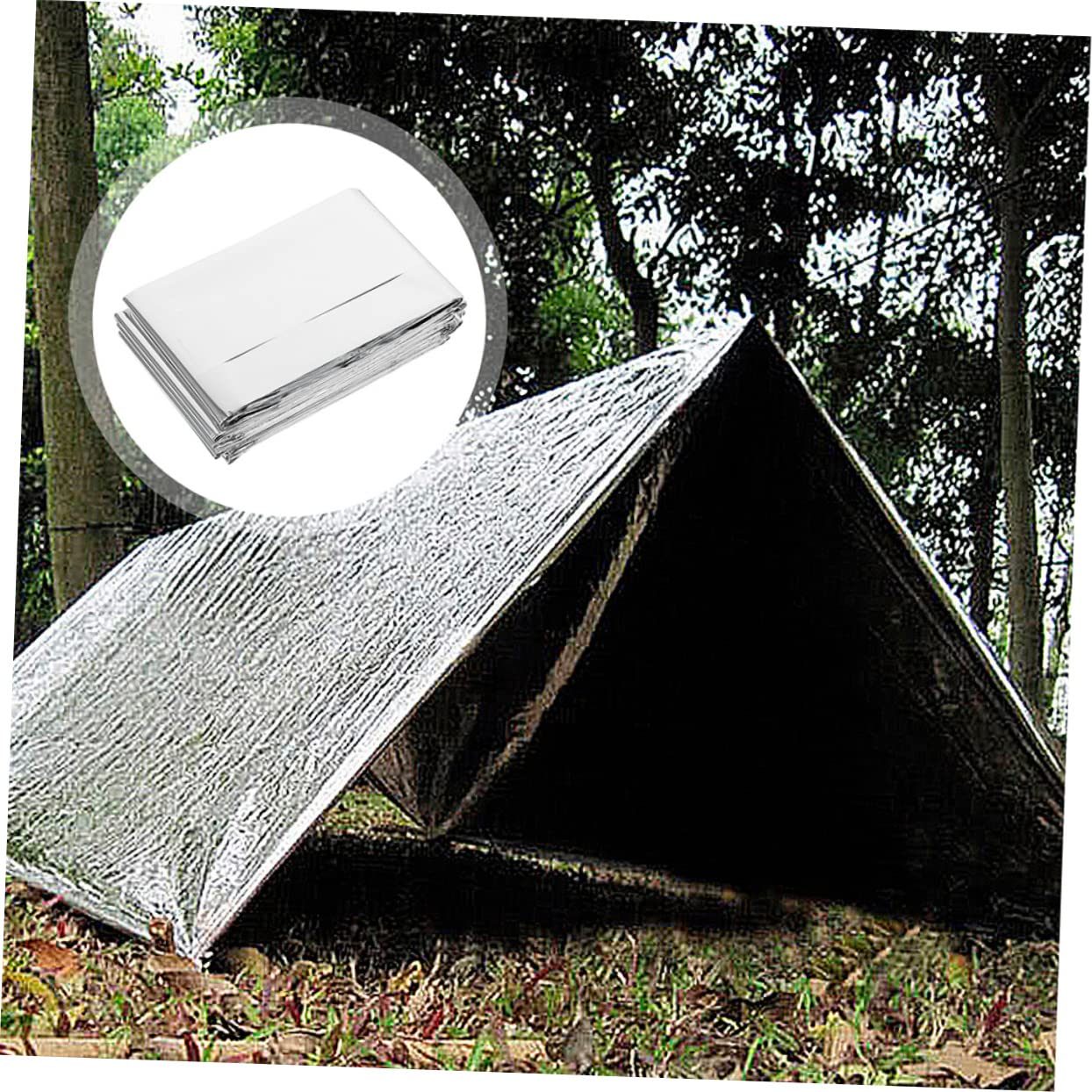 Holibanna 6Pcs Survival Blanket Windproof Foil Thermal Camping Blanket Portable Emergency Insulation for for Hiking and Emergencies