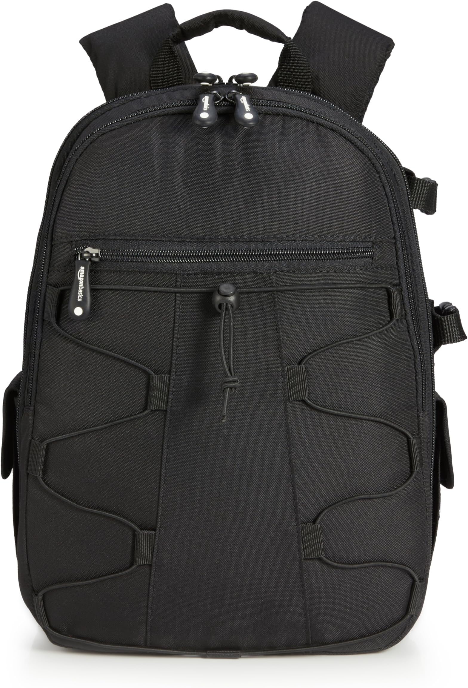 Amazon Basics Large Capacity Camera Backpack with Internal Padding for DSLR and Accessories, Waterproof and Shockproof, 11.7 x 6.0 x 14.5 inches, Solid, Black