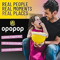 Vista 6 de Opopop Palomitas de maíz para microondas – Pop Cups Maui Heat, paquete de 6, granos de palomitas de maíz gourmet sin OGM y saborizante de palomitas