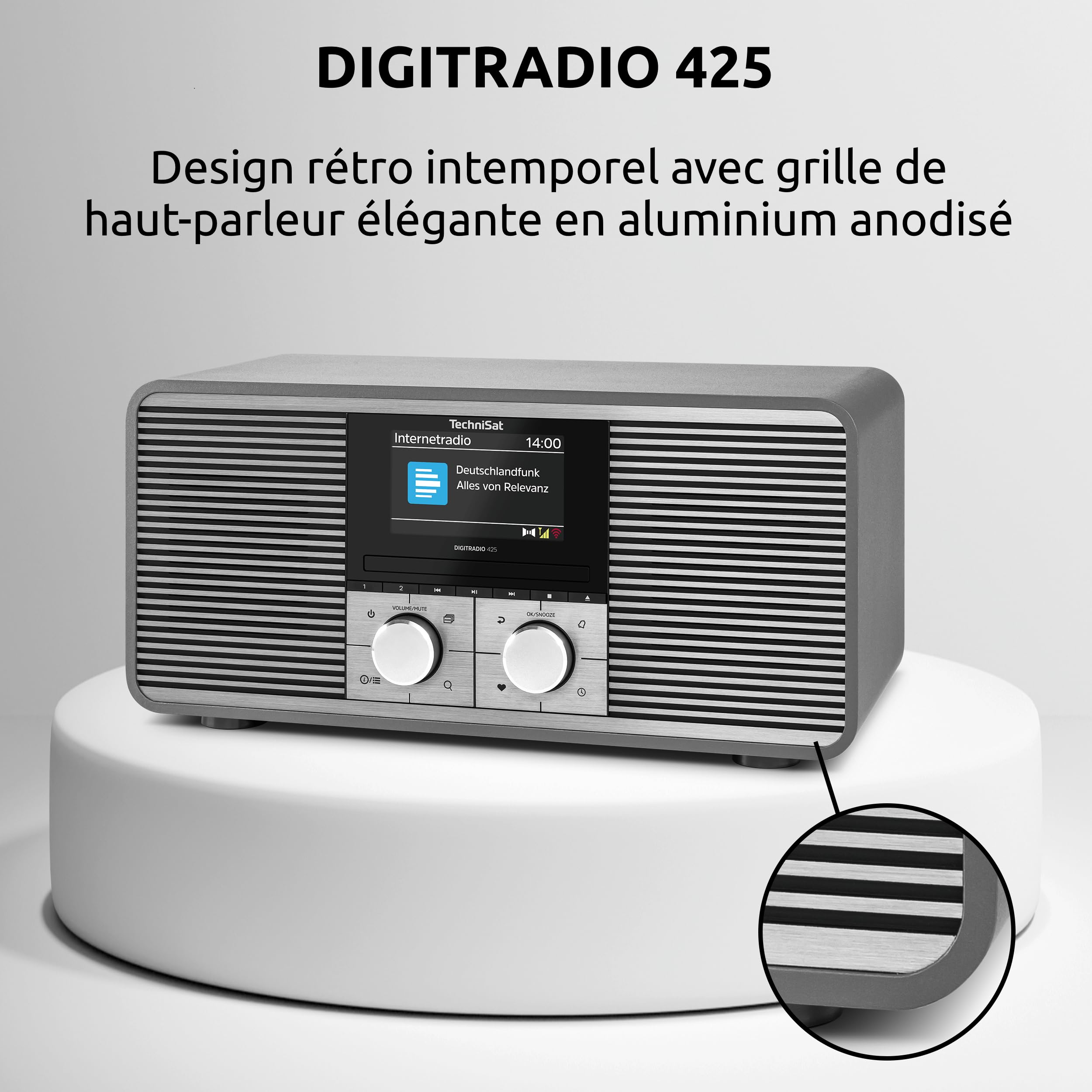 TechniSat DIGITRADIO 425 - Radio stéréo Dab+, Internet avec Lecteur CD