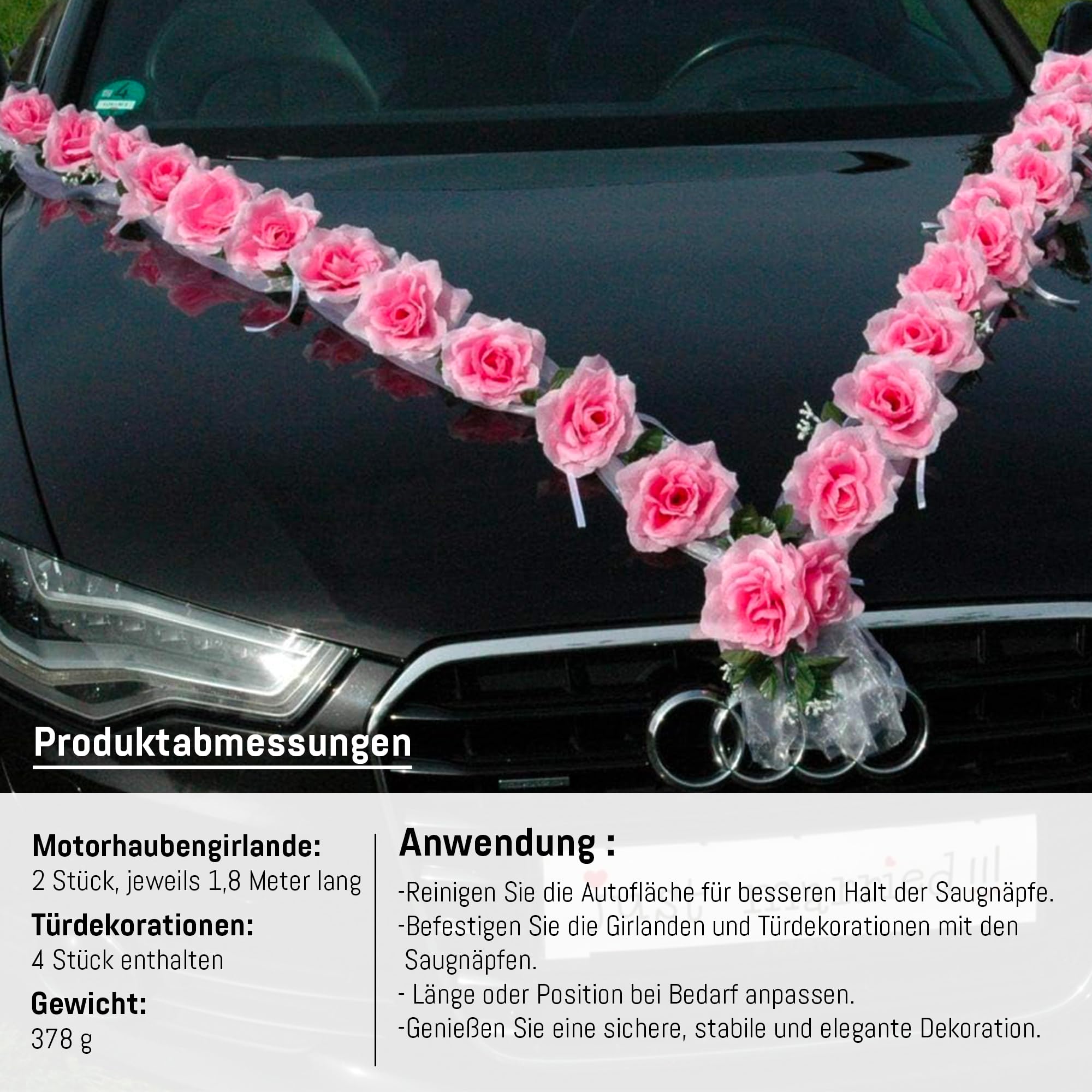 Acquista Ghirlanda artificiale di fiori di vite rosa rosa appesa