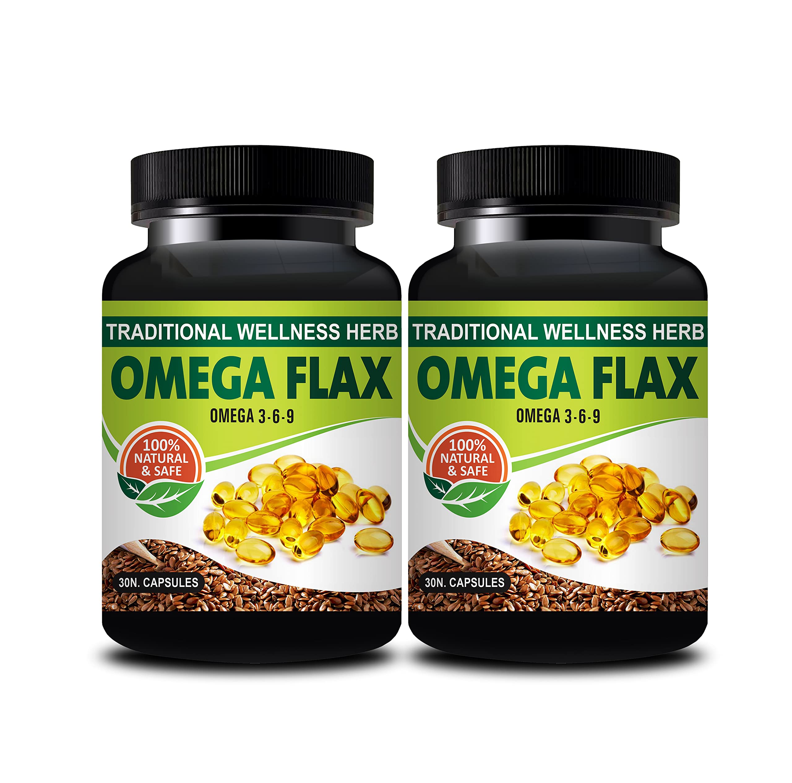 Omega Flax Natural Solution build -up Immunity Power & Heart Brain Health.zero side effects |