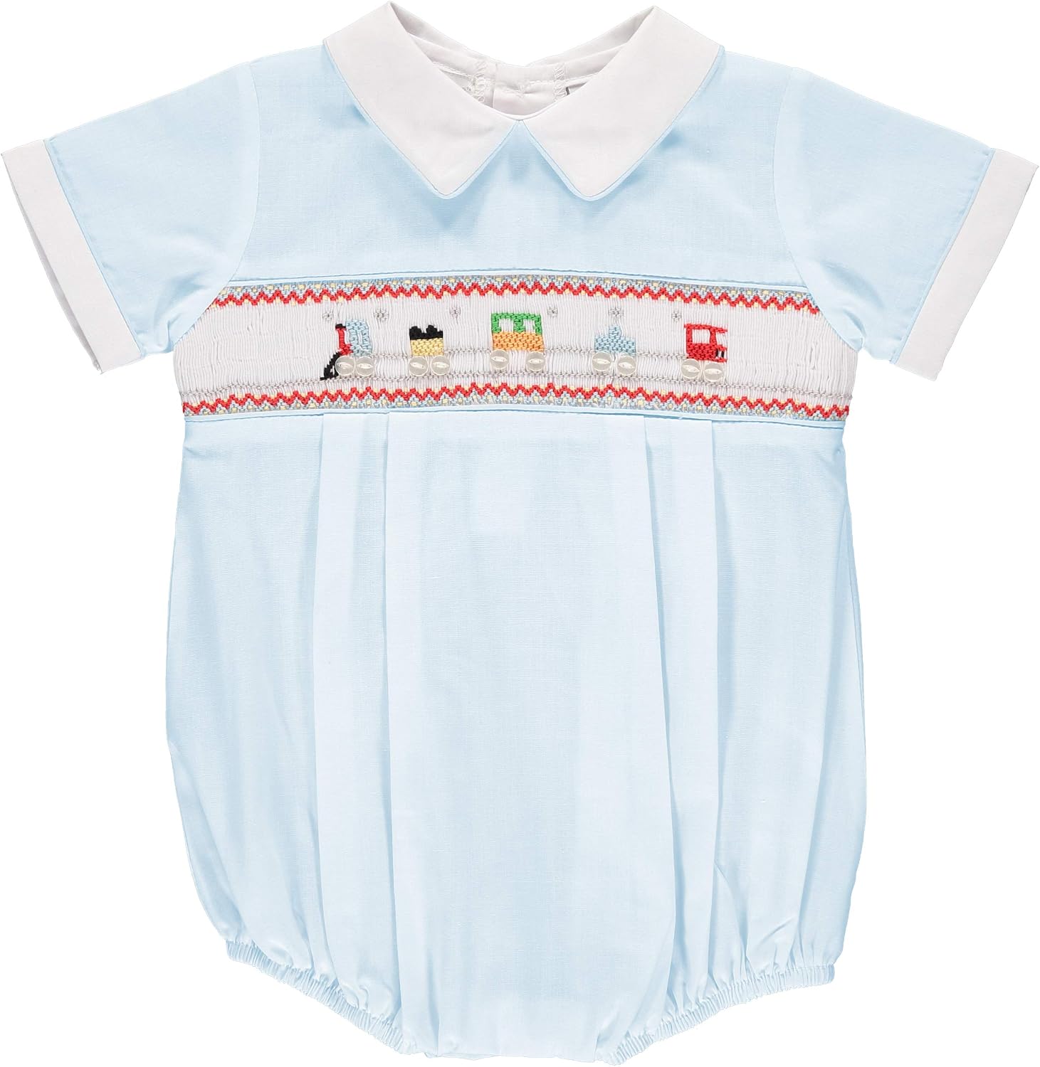 Carriage Boutique Baby Boy Short Rompers Hand Smocked Bubble Creepers