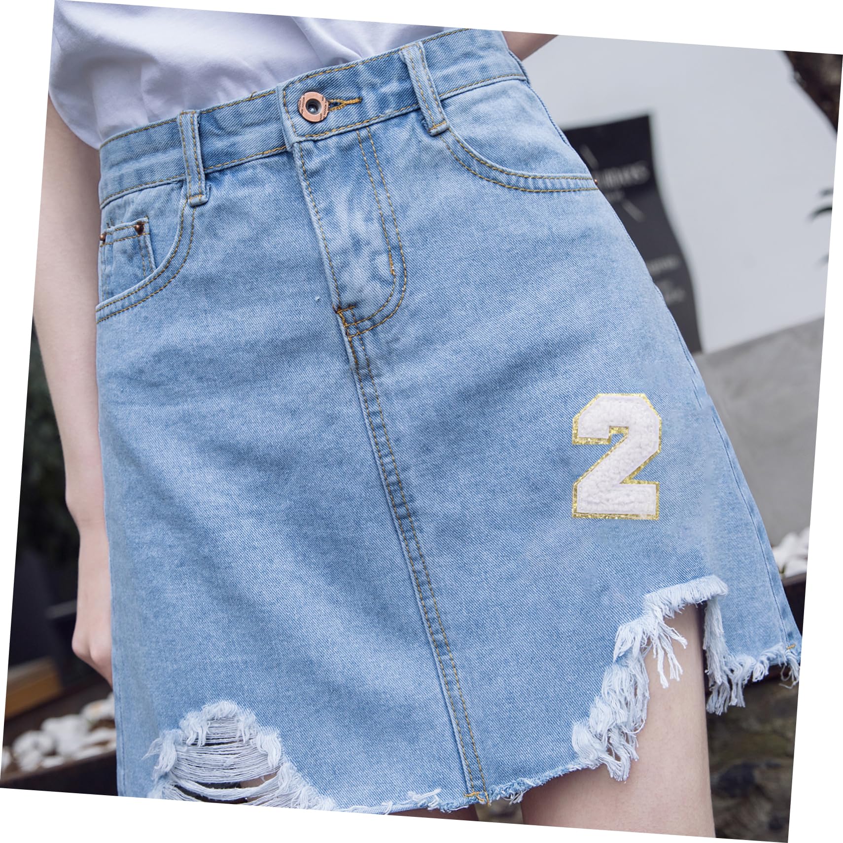 Operitacx 100pièces Patches Numérotés Brodés Pour Réparation De Vêtements Accessoires Décoratifs Pour Personnaliser Tenues