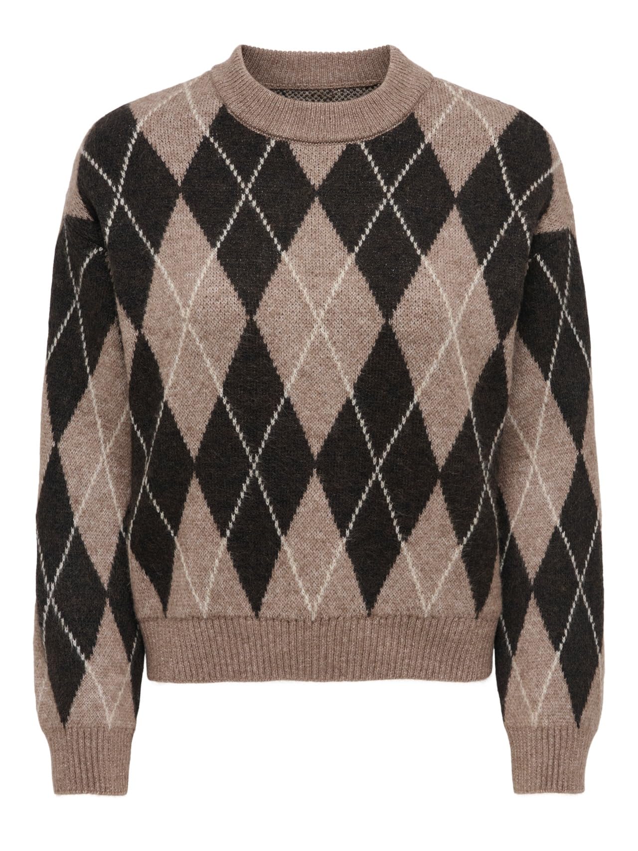 JDY Damen Jdybianka L/S Argyle Pullover KNT Jdybianka L/S Argyle Pullover KNT (1er Pack)