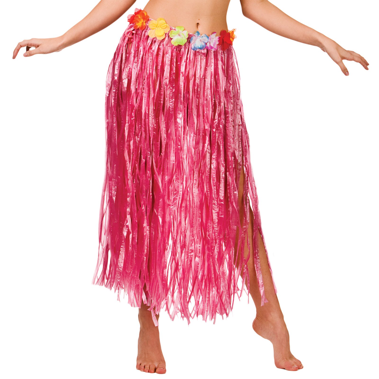 Wicked Costumes Pink Adult Hawaiian Hula Skirt - Long (80Cm) - One Size