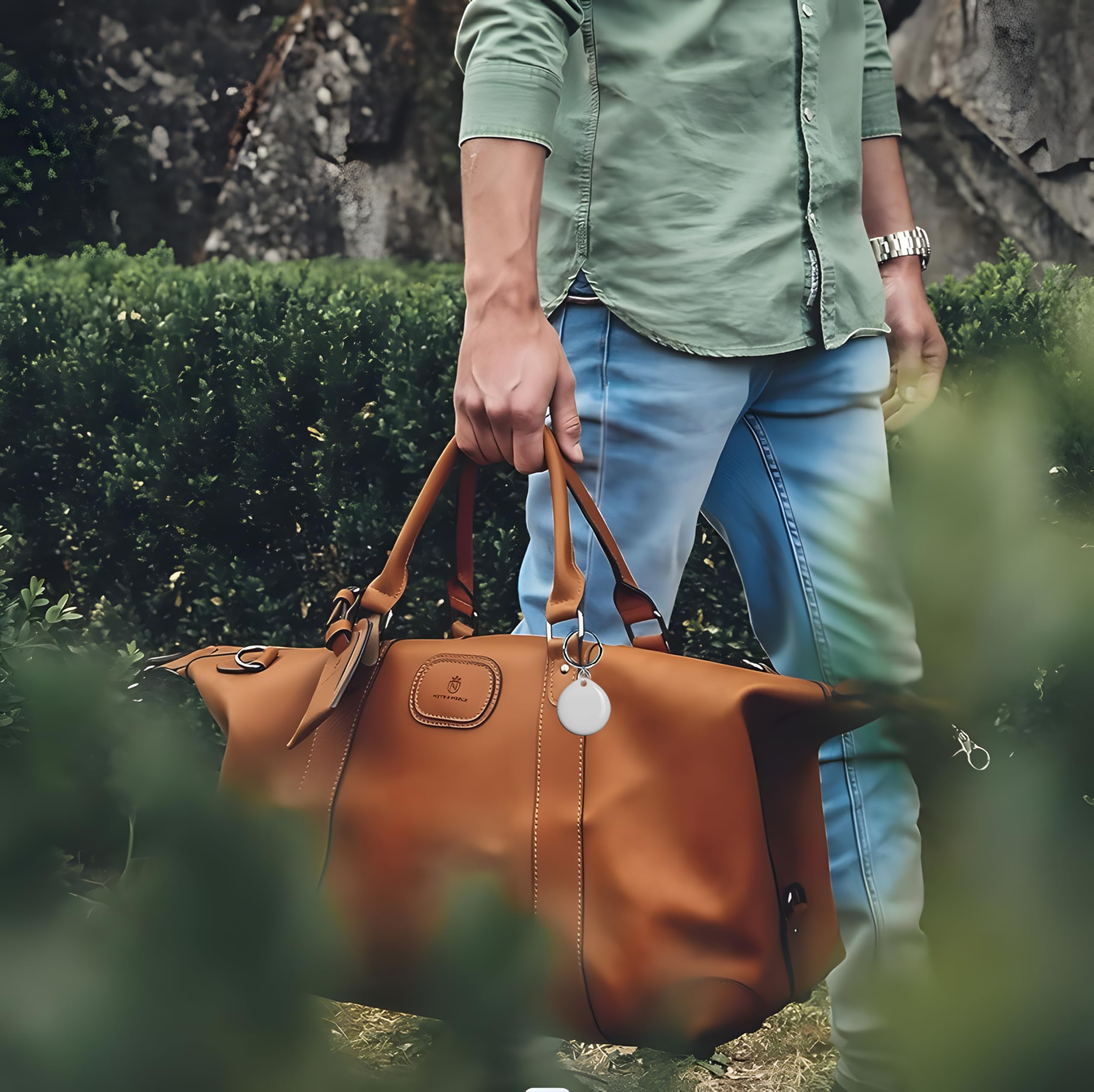 MFi Certified Wireless Anti-Loss Device, Waterproof Tracker with Replaceable Battery for iPhone (1Pc-Black)