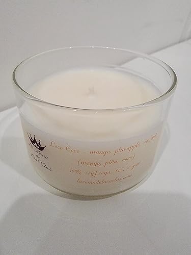 Miniatura 3 de Loco Coco Soy Candle Pineapple Mango Coconut (wood wick, 4 oz)