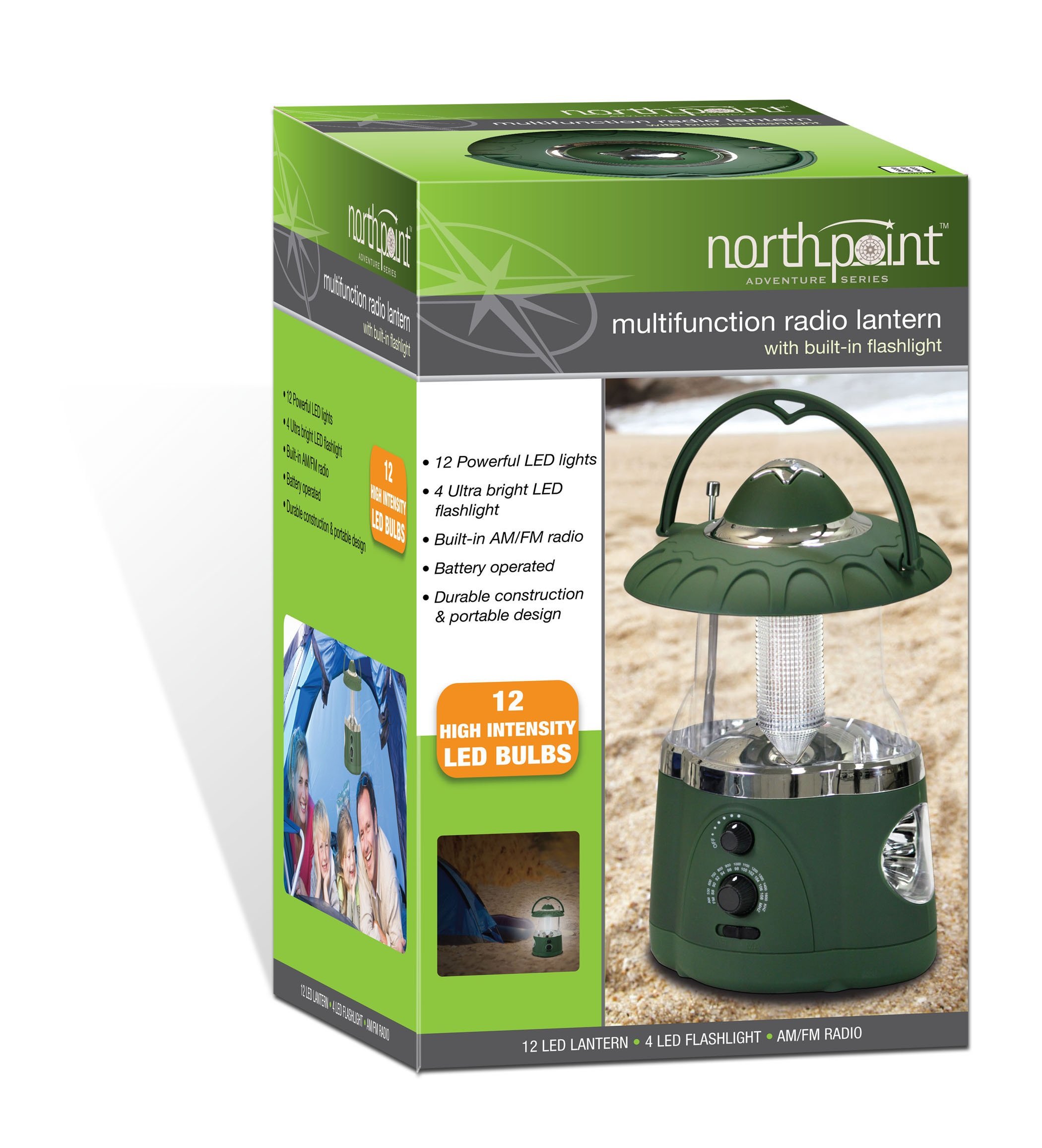 Amazon.com: NORTHPOINT 190485 12-LED Lantern with 4-LED Flashlight