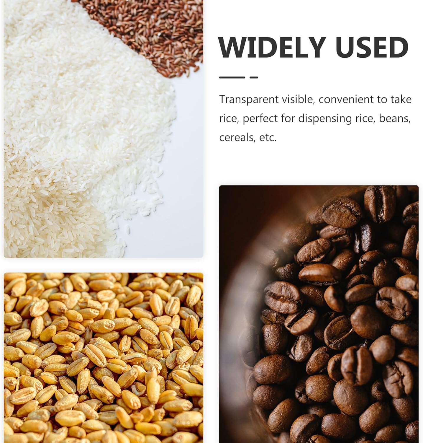 Luxshiny Rice Storage Container with Lid, 5l Food Storage Bin, Airtight Moisture-proof Rice Holder for Household Kitchen Pantry Organization