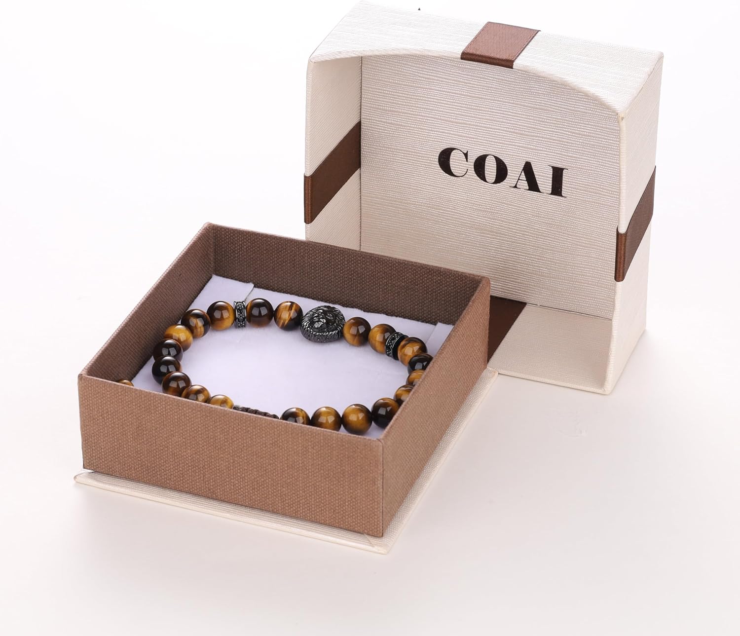 COAI Viking Jewelry Lion Stone Beaded Bracelet