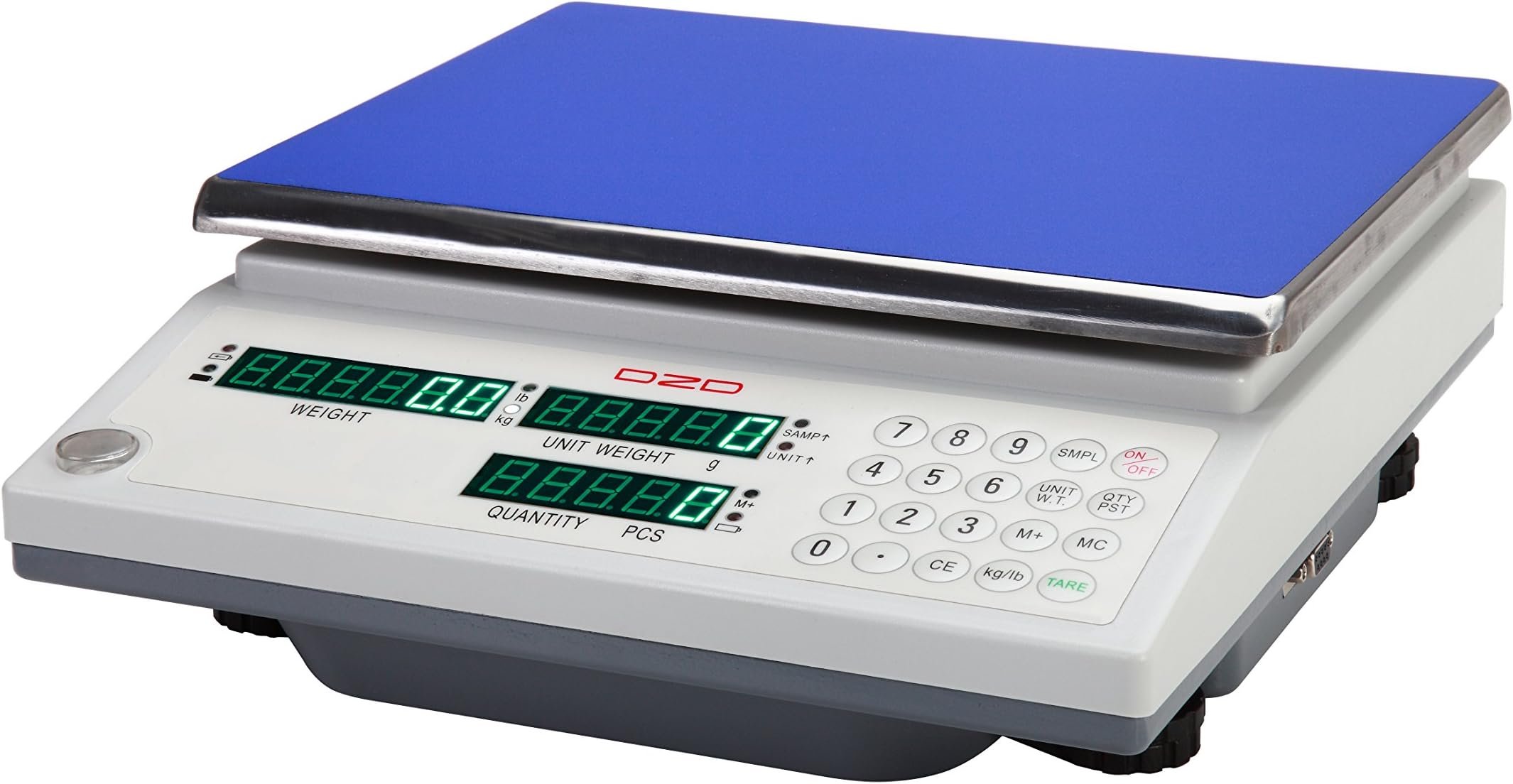 DZD DJ30KC Counting Scale 1g Increments bis 30kg with Large Weighing Surface and Rechargeable Battery, Perfect for Inventur Bearing