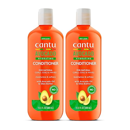 Cantu Acondicionador hidratante sin silicona de aguacate con manteca de karité pura 135 oz paquete de 2 el embalaje puede variar Cantu Acondicionador hidratante sin silicona de aguacate con manteca de karité pura 135 oz paquete de 2 el embalaje puede variar
