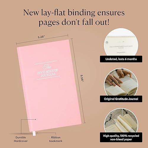 Miniatura 22 de Intelligent Change The Five Minute Journal, Gratitud diaria original 2025, reflexión y manifestación para la atención plena, sin fecha diaria