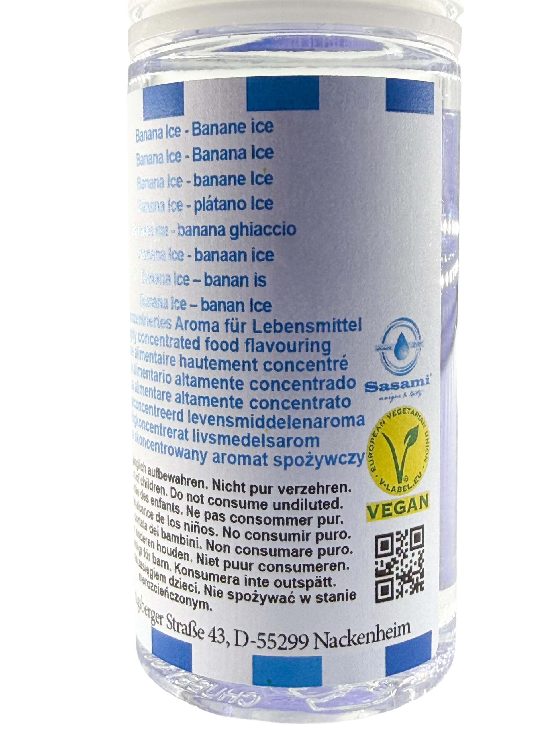 Banana Ice - banana ghiaccio aroma concentrato - vegano - Sasami - 100ml