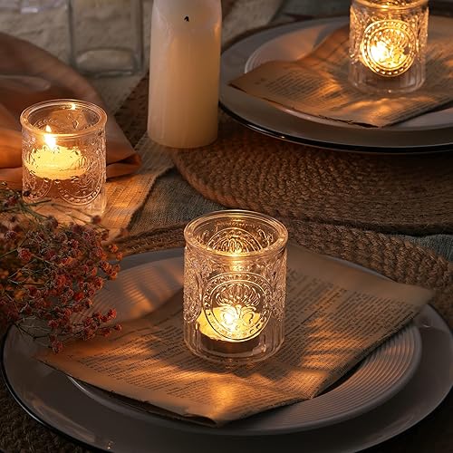 Miniatura 9 de 36 portavelas votivas azules, portavelas de té para bodas, fiestas, decoración del hogar, candelabros de cristal, votivas azules para bodas, centros